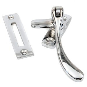 From The Anvil Polished chrome pear drop casement fastener