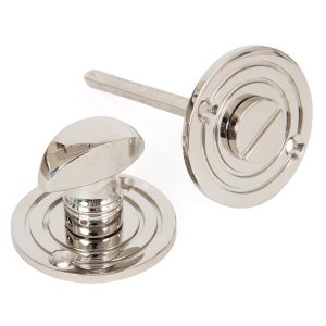 From The Anvil Polished nickel round bathroom thumbturn