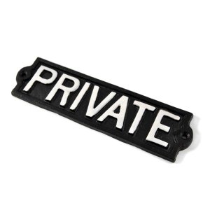 Cast In Style Private sign