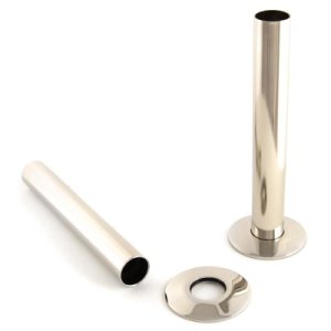 Cast In Style Radiator pipe sleeve cover - polished nickel