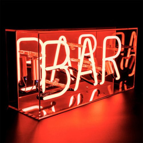 Neon Bar Sign in an Acrylic Box in Red