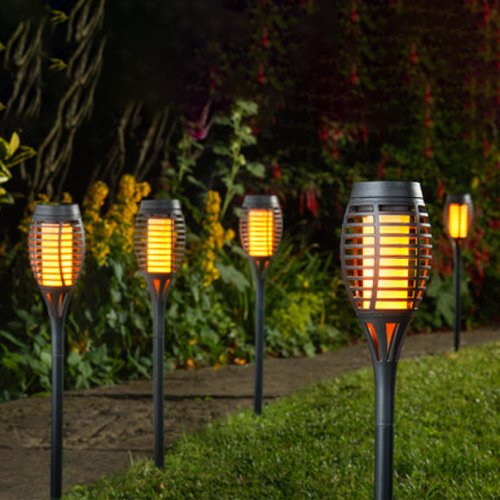 Smart Solar powered party torch – pack of 5