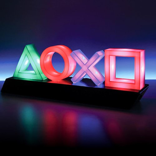 Sony PlayStation Official Multi-Coloured Icons Desk Light in Black