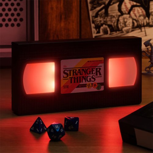 Paladone Stranger things vhs logo desk lamp in red