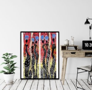 Afrocentric Art - Market Maidens by @reignofronke - A3 Wall Art Poster Print A3