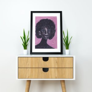 Black African Afrocentric Wall Art | Black Woman Art Print 8.3 x 11.7 | 'Stronger Now' | A4 Unframed Print