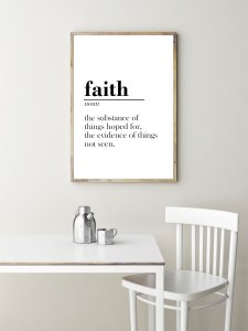 Faith Definition 29.7 x 42 cm (A3)