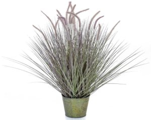 Dogtail with Metal Pot Artificial Grass Plant 97 cm