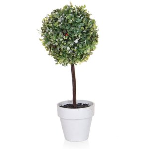 Topiary Ball Complete with Stone Pot Artificial Tree Plant 52 cm (5pcs. set)