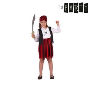 Kostume til børn Pirat Rød (Storlek: 10-12 år)
