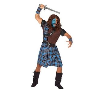 Kostume til voksne Skotsk mand Blå (5 Pcs) (Storlek: XXL)
