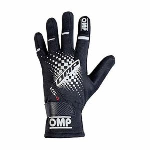 Men's Driving Gloves OMP MY2018 Sort (Størrelse XXS)