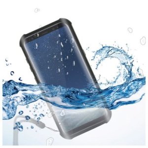 Vandtæt boks Samsung Galaxy S8+ KSIX Aqua Case Sort Gennemsigtig