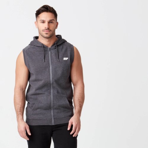 Myprotein Mp men's tru-fit sleeveless hoodie - charcoal - xs - charcoal