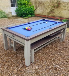 Outdoor Games Diner Table - Grey & Brown