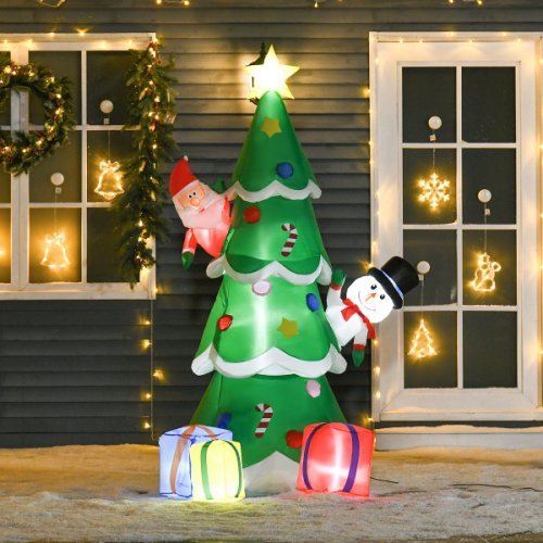 Christmas Inflatable Tree Decoration for Indoors and Outdoors, Green