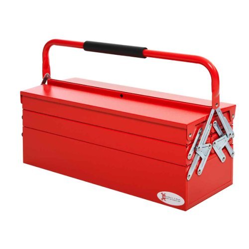 Durhand Red Steel Cantilever Toolbox, Red