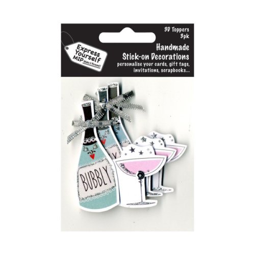 Express Yourself Bubbly Handmade Stick-On Decorations Pack of 3