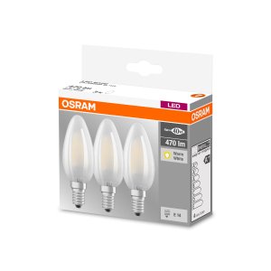 Osram LED Bulb Candle Small Edison Screw E14 4W Pack Of 3