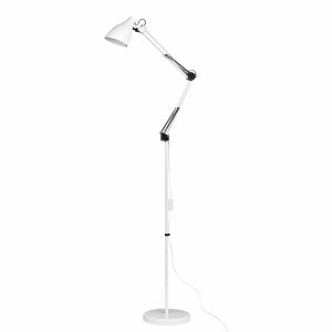Premier Housewares Adjustable Metal Floor Lamp, White