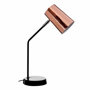 Premier Housewares Bart Metal Table Lamp, Copper