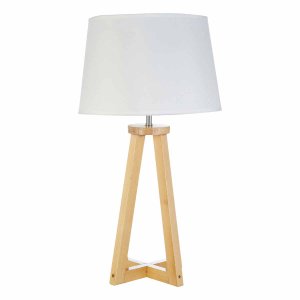 Premier Housewares Brett Table Lamp with Shade, Natural