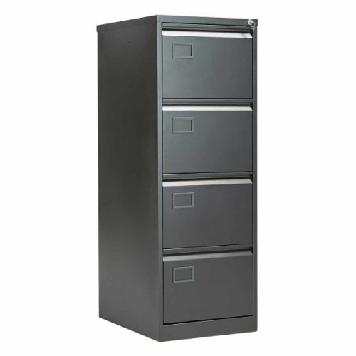 TC Office Bisley 4 Drawer Contract Steel Filing Cabinet, Black