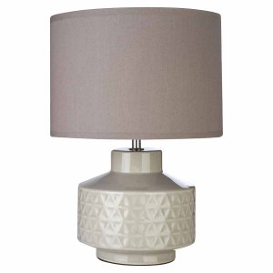 Premier Housewares Waverly ceramic table lamp, grey