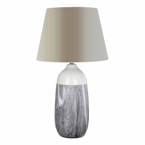 Premier Housewares Welma ceramic table lamp, grey
