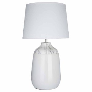 Premier Housewares Wenita ceramic table lamp, white