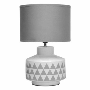 Premier Housewares Wylie ceramic table lamp, grey