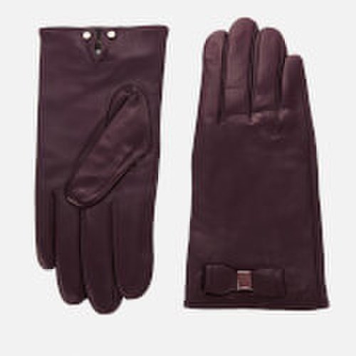 Ted Baker Women's Bblake Bow Gloves - Oxblood - M/L