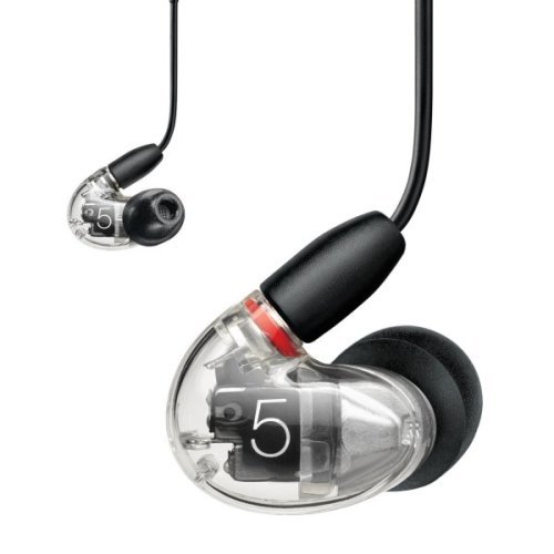 SHURE AONIC 5 Sound Isolating Earphones with Triple High Definition Balanced Armature Drivers CLEAR (Missing memory-foam earbuds)