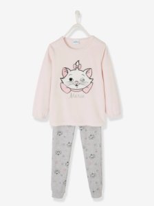 Disney Aristocats® Pyjamas, in Velour, for Girls pink light solid with design