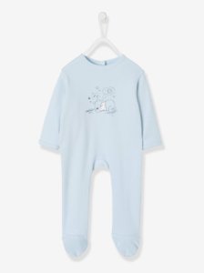 Disney® Sleepsuit for Babies, Winnie the Pooh Motif blue light solid with design