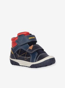 Vertbaudet Omar boy a mid trainers for baby boys, by geox® blue dark solid with design