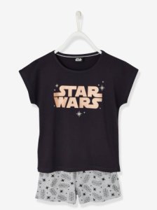 Vertbaudet Short pyjamas with stars wars® print grey dark solid with design