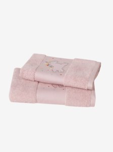 Unicorn Bath Towel pink light solid with design