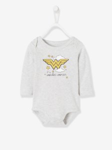Vertbaudet Wonder woman® bodysuit, printed with removable cape grey light mixed color