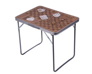 Classic Games Folding Camping Table Brown