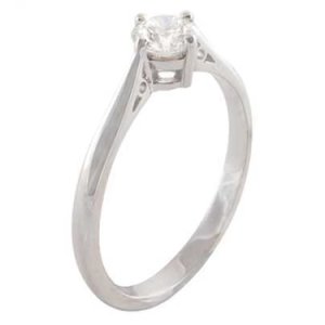 18ct White Gold 4 Claw Diamond Ring 063/CR8(UNDER 0.25ct)- -/-/0.24ct