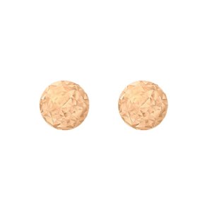 9ct Rose Gold 4mm Faceted Ball Stud Earrings 5.55.8009
