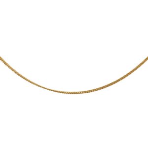 Tjh Collection 9ct yellow gold 16inch light filed curb chain g12fc16