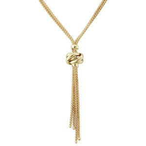 9ct Yellow Gold 18inch Multi Chain Knot Necklace CN986-18