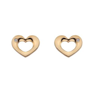 Hot Diamonds Rose Gold Plated Emerge Open Heart Earrings DE435