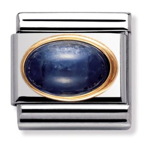 Nomination CLASSIC Gold Oval Sapphire Charm 030504/08