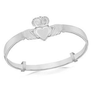 Silver Classic Sterling silver claddagh baby bangle 8.36.0294