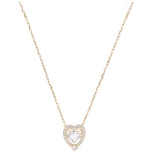 Swarovski Sparkling Dance Rose Gold Tone Heart Necklace 5284188
