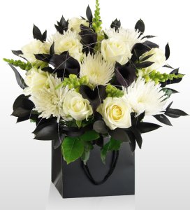 Monochrome - National Gallery Flowers - National Gallery Bouquets - Black and White Flowers - Luxury Flowers - Luxury Flower Delivery