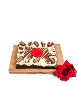 Valentine's Brownie Slab - Chocolate Brownie Delivery - Brownie Gifts - Valentine's Gifts - Valentine's Gift Delivery